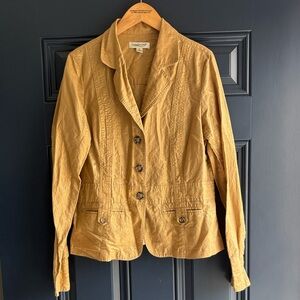 Coldwater Creek Honey Gold Shimmer Blazer